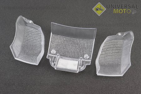 Yamaha JOG APRIO "скло" - стопа, прозоре + поворотів, прозорі комплект 3шт. Китай (Пластик на японський скутер / UM3291-V92)