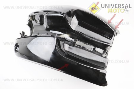 Yamaha VINO SA10J - 2т пластик - комплект фарбовані 11 деталей, ЧОРНИЙ (можливі незначні дефекти фарбування). Китай (Пластик на японський скутер / UM3292-V81)