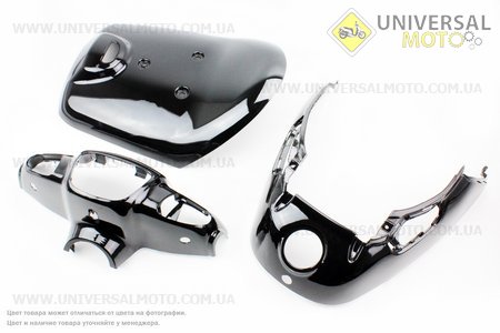 Yamaha JOG APRIO пластик - комплект фарбовані 3 деталей, ЧОРНИЙ тип 1. Китай (Пластик на японський скутер / UM3293-V09)