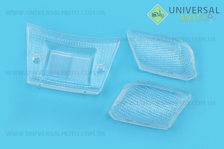 Yamaha JOG ARTISTIC "стекло"- стопа + поворотов комплект 3 штуки (повороты прозрачные). Китай (Пластик / UM3293-V20)