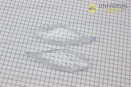 Yamaha JOG SA-16 "скло" - поворотів передніх комплект 2шт, прозорі. Китай (Пластик на японський скутер / UM3293-V28)