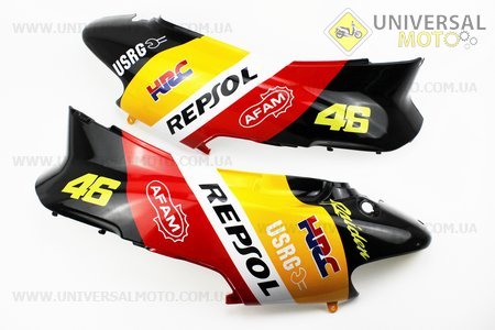 Honda DIO AF-34 пластик - комплект фарбовані 5 деталей, TUNING (можливі незначні потертості). Китай (Пластик на японський скутер / UM3294-V30)