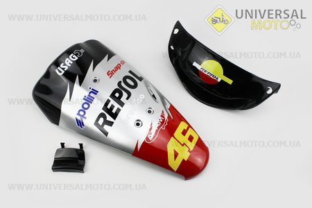 Honda DIO AF-34 пластик - комплект фарбовані 5 деталей, TUNING (можливі незначні потертості). Китай (Пластик на японський скутер / UM3294-V30)