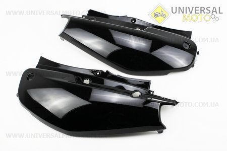 Yamaha BWS100 пластик - верхній бічний лівий і правий комплект 2шт, ЧОРНИЙ. Китай (Пластик на японський скутер / UM3294-V64)