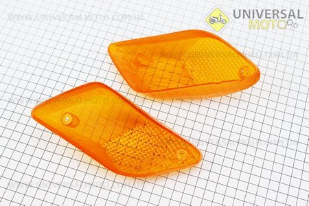 Yamaha GEAR 2Т "скло" - поворотів передніх комплект 2 штуки, жовті. Китай (Пластик на японський скутер / UM3296-V01)