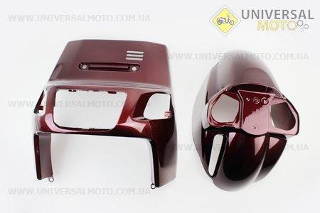 Yamaha GEAR OLD пластик - фарбований комплект 5 деталей, ЧЕРВОНИЙ. Китай (Пластик на японський скутер / UM3297-V57)