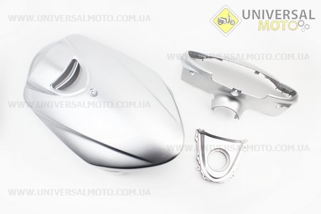 Yamaha JOG SA-36J / 39J пластик - комплект фарбовані 5 деталей, сірий. Китай (Пластик на японський скутер / UM3297-V81)