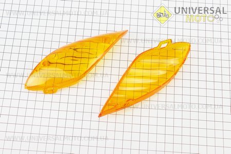 Yamaha JOG SA-36J / 39J "скло" - поворотів передніх комплект 2шт, жовті. Китай (Пластик на японський скутер / UM3297-V89)