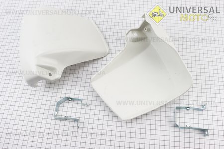 Yamaha GEAR Захист для рук комплект 2 штуки, білий. Китай (Пластик на японський скутер / UM3298-V38)