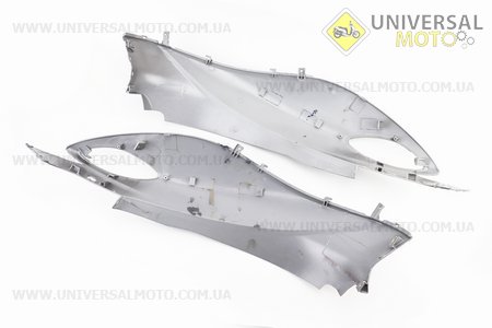 УЦІНКА Yamaha JOG SA-36J/39J пластик - верхній бічний лівий і правий комплект 2шт, ТЕМНО-СІРИЙ (див. фото відламано кріплення). Китай (Пластик на японський скутер / UM3298-V47)