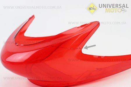 УЦІНКА Yamaha JOG SA-36J/39J "стекло"- стопа, червоне (трещина, см. фото). Китай (Пластик на японський скутер / UM3298-V54)