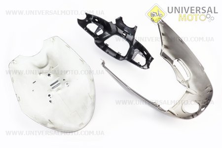 Yamaha JOG APRIO пластик - фарбований комплект 3 деталей, ЧОРНИЙ тип 2. Китай (Пластик на японський скутер / UM3298-V71)