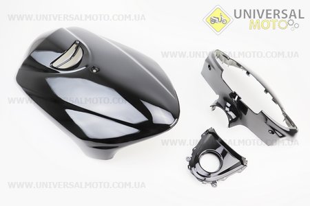 УЦІНКА Yamaha JOG SA-36J/39J пластик - фарбований комплект 5 деталей, ЧОРНИЙ (дефект покараски, див. фото). Китай (Пластик на японський скутер / UM3298-V79)