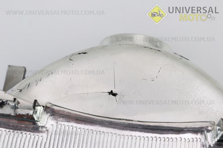 УЦІНКА Yamaha JOG NEXT ZONE передня фара в зборі (під бараб. гальмо) (дефект лиття, див. фото). Китай (Пластик на японський скутер / UM3298-V87)