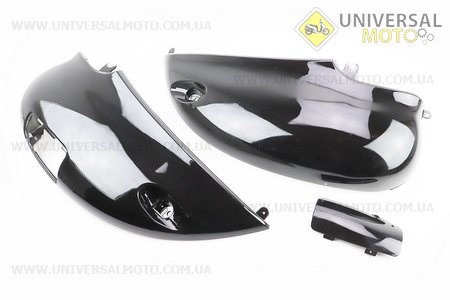 УЦІНКА Yamaha VINO SA10J - 2т пластик - верхній бічний лев+правий + кришка масл. бака комплект 3шт, ЧОРНИЙ (присутні незначні потертості). Китай (Пластик на японський скутер / UM3298-V93)