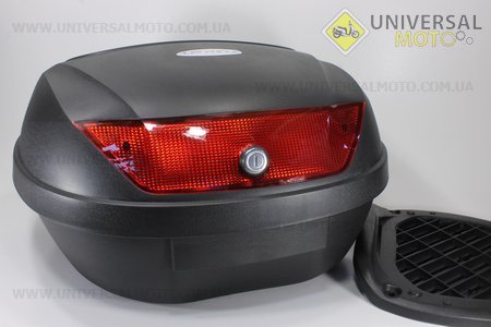 Кофр большой (пластмассовый) 595*440*315мм, крепл. болт-барашек, черный матовый HF-881. FXW (Шлем / UM3300-V06)