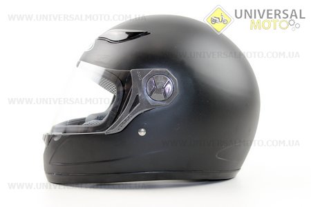 Шлем закрытый  HF-121 M- ЧЕРНЫЙ матовый