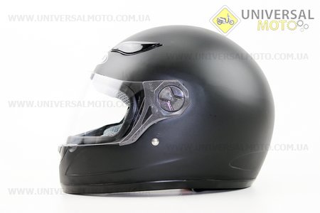 Шлем закрытый  HF-121 L- ЧЕРНЫЙ матовый