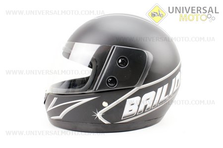 Шлем закрытый BLD-825 - S-ЧЕРНЫЙ матовый с рисунком + воротник