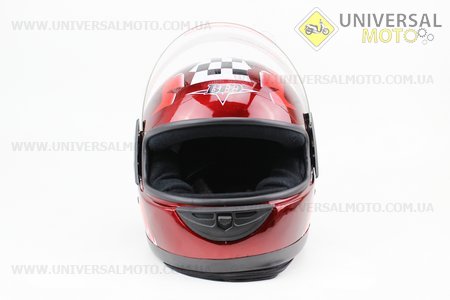 Шлем закрытый BLD-825 - S-БОРДОВЫЙ с рисунком №28 + воротник