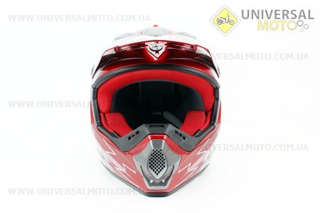 Шлем кроссовый HF-117 S-красный