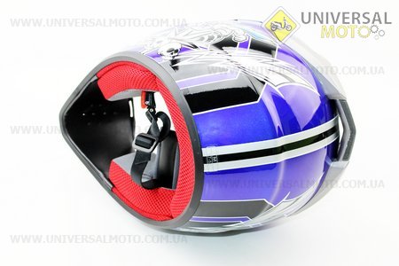 Шлем кроссовый HF-117 M-синий. FXW (Шлем / UM3300-V52)