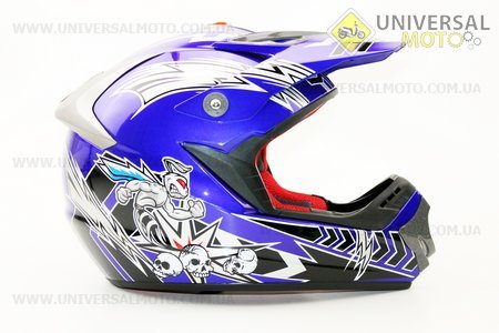 Шлем кроссовый HF-117 M-синий. FXW (Шлем / UM3300-V52)