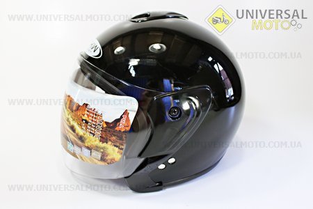Шлем открытый HF-217 S- ЧЕРНЫЙ