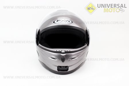 Шлем закрытый с откидным подбородком HF-108 S- СЕРЫЙ
