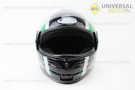 Шлем закрытый с откидным подбородком HF-108 M- ЧЕРНЫЙ с рисунком