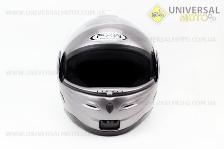 Шлем закрытый с откидным подбородком HF-108 M- СЕРЫЙ