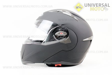 Шлем закрытый с откидным подбородком + очки HF-118 М- Черный матовый. FXW (Шлем / UM3300-V89)