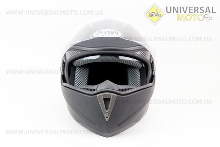 Шлем закрытый с откидным подбородком + очки HF-118 М- Черный матовый. FXW (Шлем / UM3300-V89)