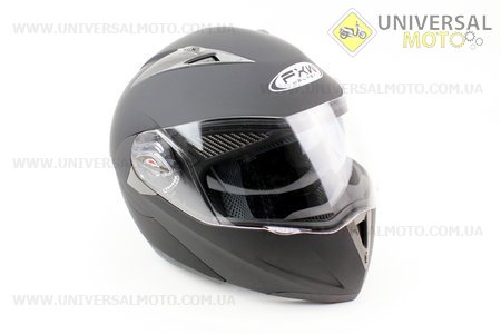 Шлем закрытый с откидным подбородком + очки HF-118 М- Черный матовый. FXW (Шлем / UM3300-V89)