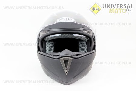 Шлем закрытый с откидным подбородком + очки HF-118 S- Черный матовый. FXW (Шлем / UM3300-V90)