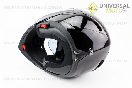 Шлем закрытый с откидным подбородком + очки HF-118 М- Черный глянец. FXW (Шлем / UM3301-V02)