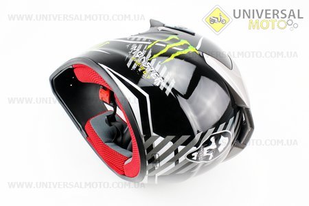 Шлем кроссовый HF-117 L-черный "MONSTER"