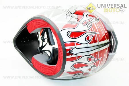 Шлем кроссовый HF-117 L-красный