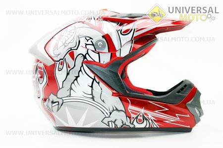 Шлем кроссовый HF-117 L-красный