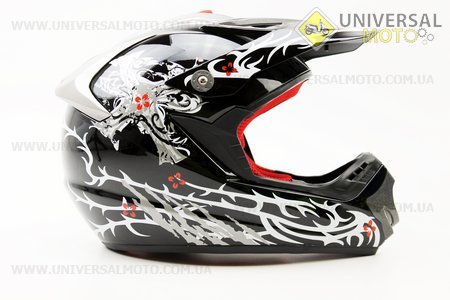 Шлем кроссовый HF-117 XL-черный