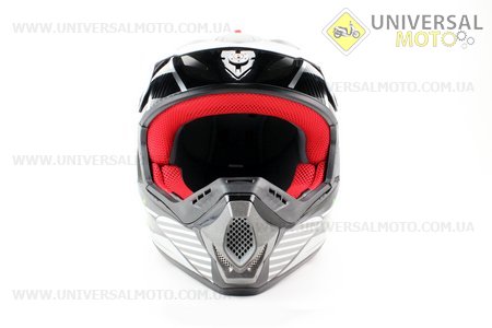 Шлем кроссовый HF-117 XL-черный "MONSTER"