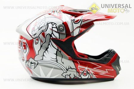 Шлем кроссовый HF-117 XL-красный