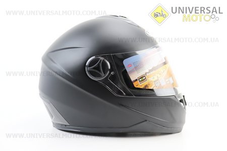Шолом інтеграл, закритий HF-122 L, ЧОРНИЙ матовий (можливий не працюючий повітрозабірник на бороді). FXW (Шоломи / UM3301-V62)