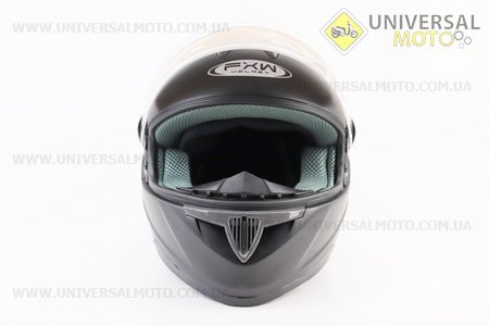 Шолом інтеграл, закритий HF-122 L, ЧОРНИЙ матовий (можливий не працюючий повітрозабірник на бороді). FXW (Шоломи / UM3301-V62)
