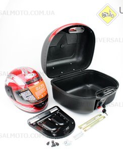 Кофр МАТовый черный "средний" отстегивающийся 370*420*290мм + ШЛЕМ