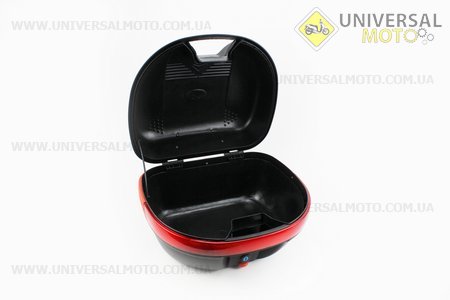 Кофр средний (пластмассовый) 445*385*280мм, крепл. быстросъемное, черный матовый LX-809 + ШЛЕМ. KUROSAWA (Шлем / UM3301-V83)