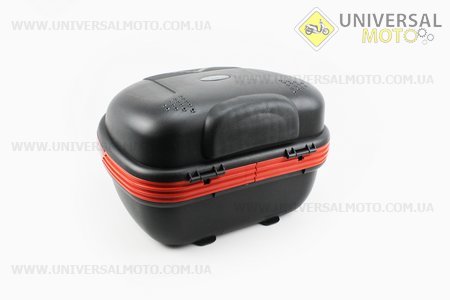 Кофр средний (пластмассовый) 445*385*280мм, крепл. быстросъемное, черный матовый LX-809 + ШЛЕМ. KUROSAWA (Шлем / UM3301-V83)