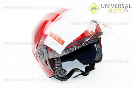 Шлем открытый + откидные очки HF-221 L- КРАСНЫЙ