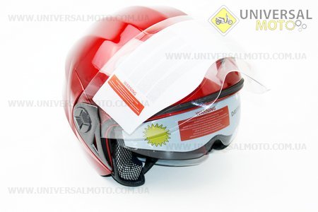 Шлем открытый + откидные очки HF-221 L- КРАСНЫЙ