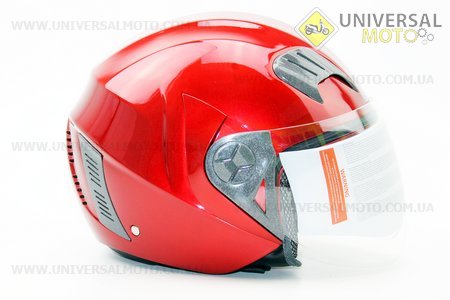 Шлем открытый + откидные очки HF-221 L- КРАСНЫЙ